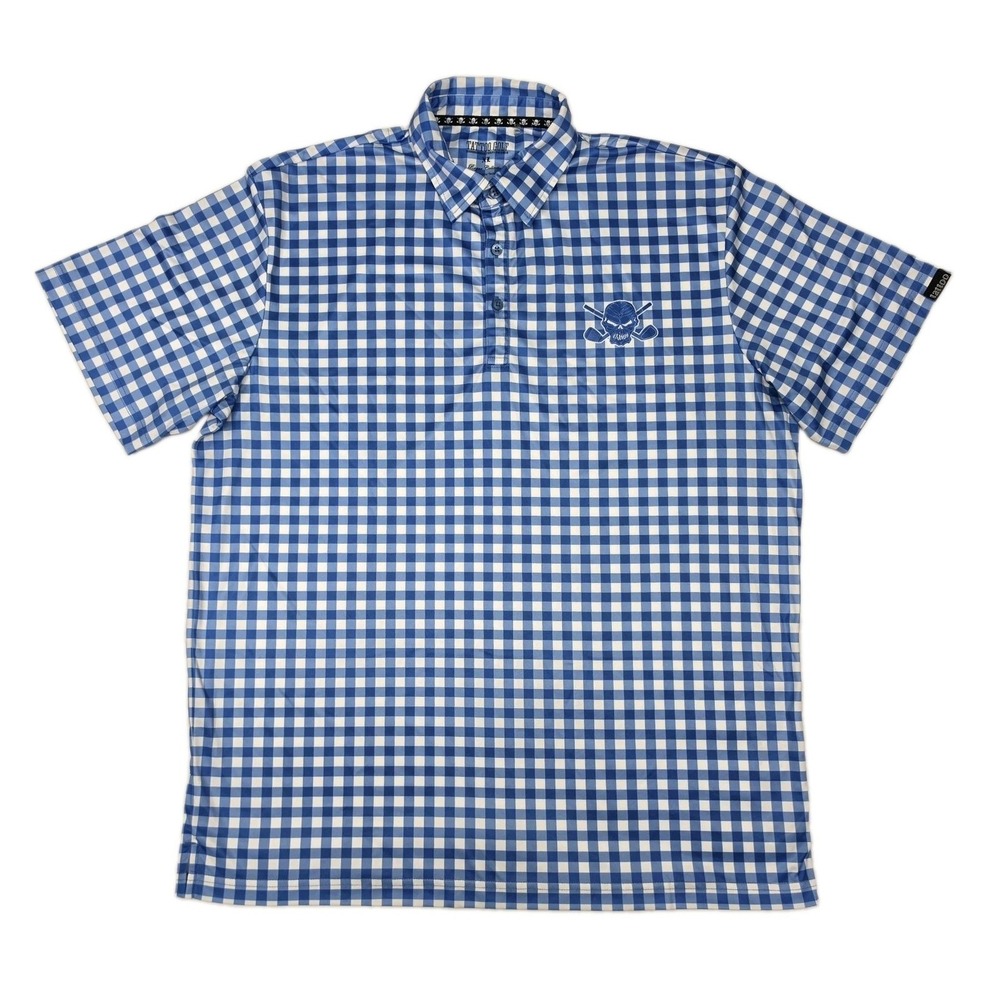 Tattoo Golf Mens XL Performance Polo Shirt The Rogue Collection Golf Blue 3324